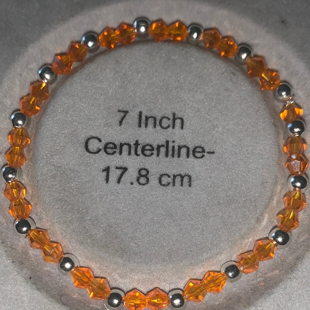 Crystal topaz/citrine stretch bracelet